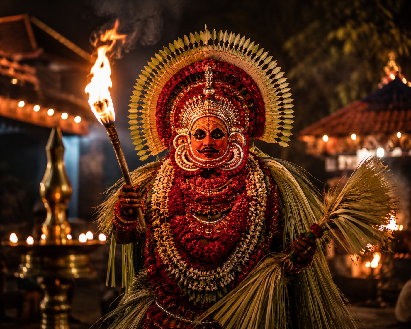 A Koragajja shrine in Tulu Nadu with traditional offerings